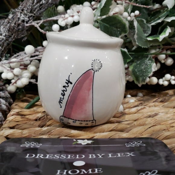 Rae Dunn Other - NWT VHTF Rae Dunn Creamer / Lid  Merry Pink Hat
